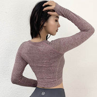 Hollow Yoga Shirt Sports Crop Top Woman