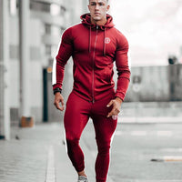 New Men Hoodies Pants Fitness Sportswear