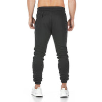 Mens Slim Casual Pants Solid Color Gyms 