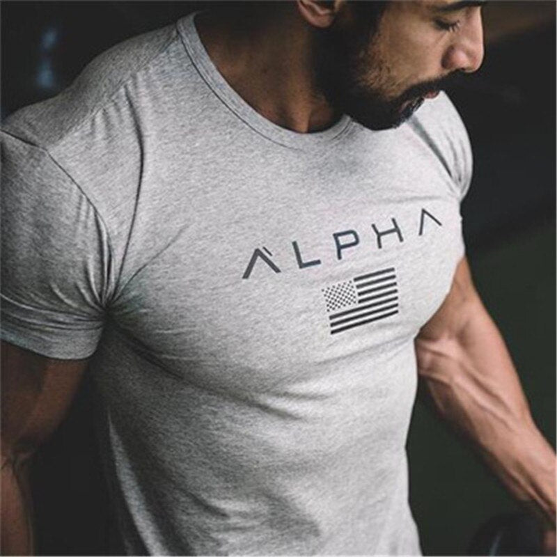 Men Sport Training Cotton T-shirt 