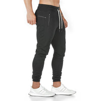 Mens Slim Casual Pants Solid Color Gyms 