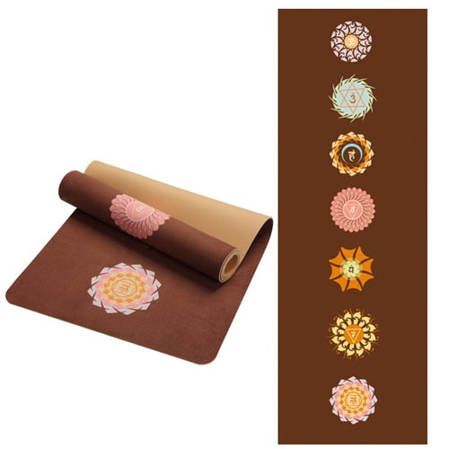 Lotus Pattern Suede TPE Yoga Mat