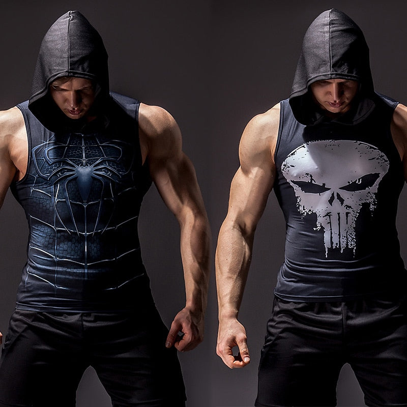 Superhero 3D printing bodybuilding stringer tank top